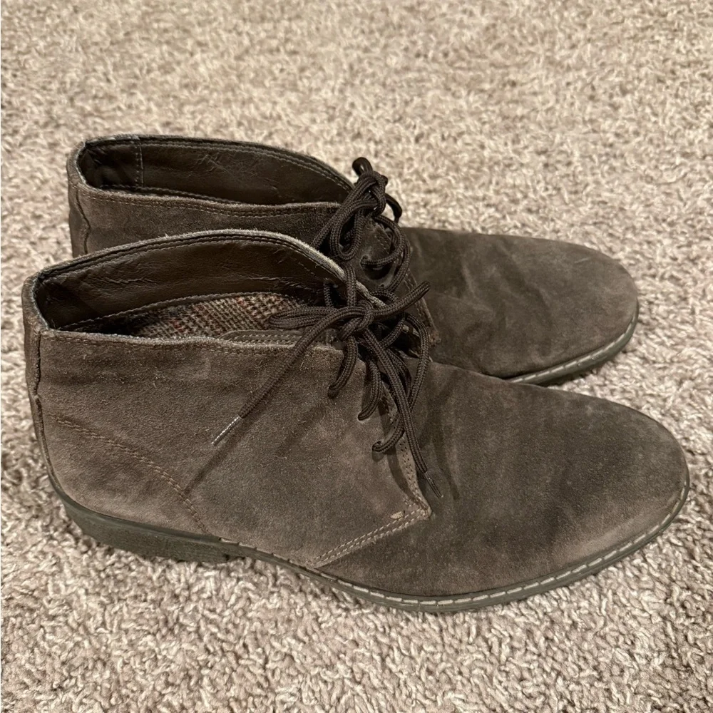 Nordstrom 1901 Made  in Italy Suede Leather Brown Chukka Boots ,‎ size 8.5 US